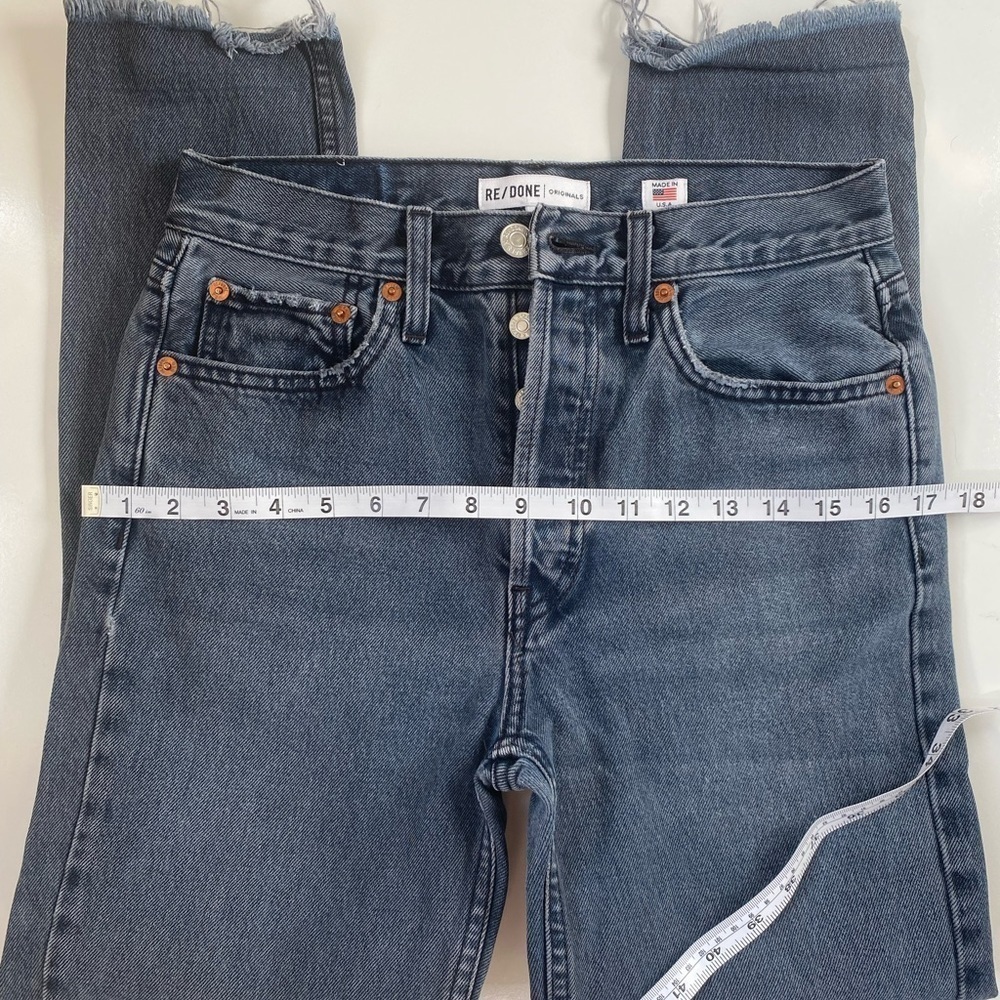 RE/DONE Originals High Waist Ankle Crop Jeans Size 26 - Picture 7 of 10